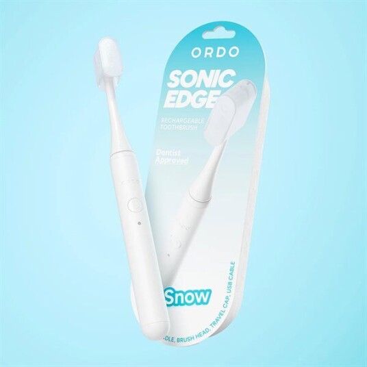 ORDO Sonic Edge Oppladbar Elektrisk Tannbørste Snow