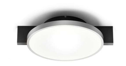 Light-Point - Inlay Round C1 Taklampe Matt Black/Satin Silver