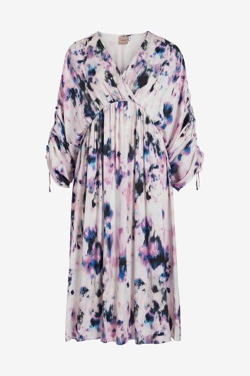 Rouge Vila Kjole viMatea 3/4 Sleeve Midi Dress Beige