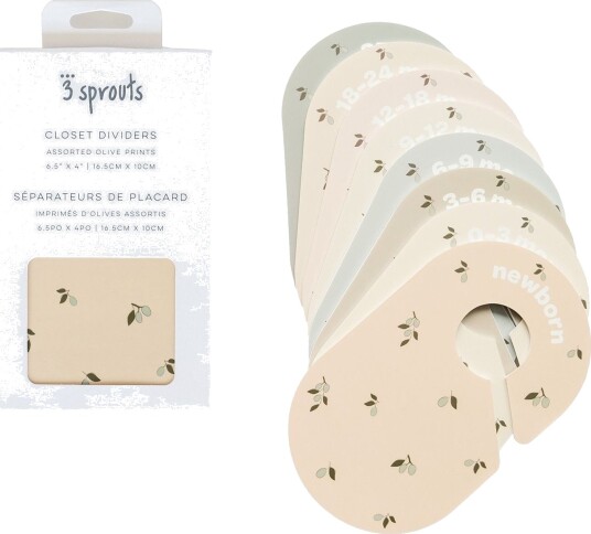 3 Sprouts Kleshenger skillevegger 16x10cm 8 pk Oliven
