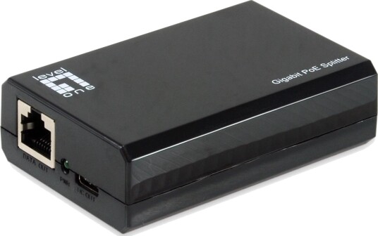 LevelOne POS-5001 PoE nettverkssplitter svart LevelOne POS-5001 PoE nettverkssplitter svart