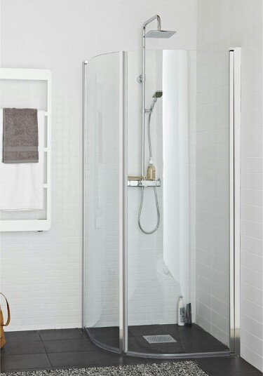 Hafa Original Round Dusjhjørne 80x80 cm, Krom/Klarglass