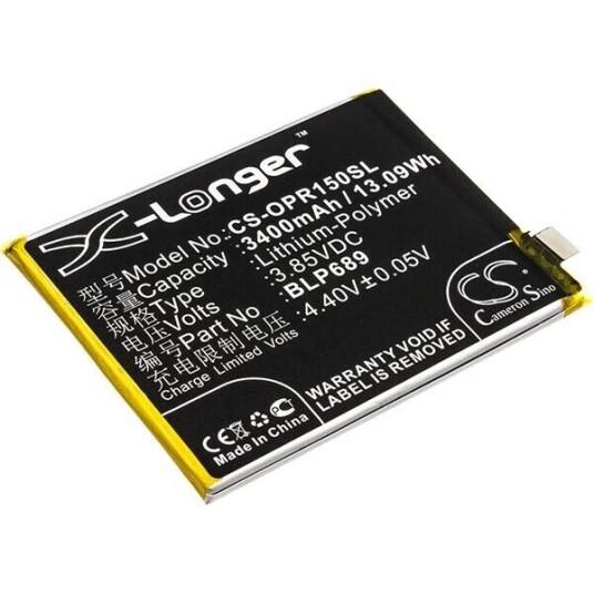 OPPO PBCT10 batteri (3400 mAh 3.85 V, Sort)