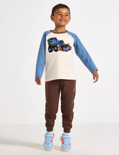 Lindex Joggers With Reinforced Knees Brown 98