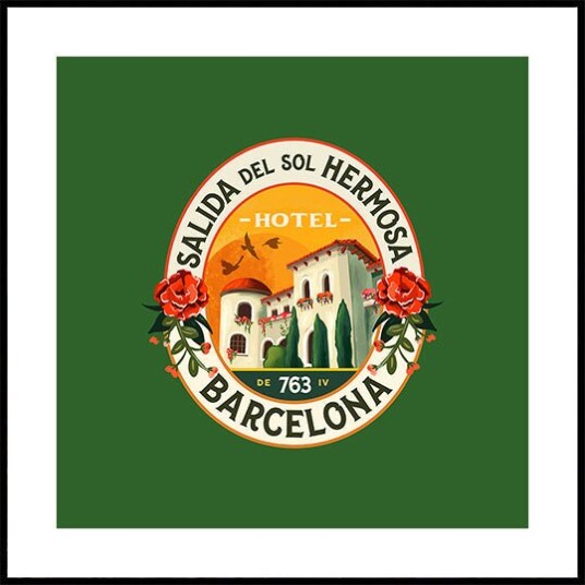 The Whiskey Ginger Hotel Barcelona Spain Plakat Plakat / 100x100cm 