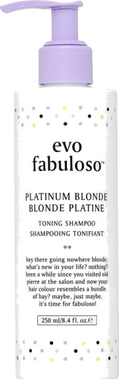 Evo Fabuloso 250ml Nøytraliserende Sjampo for Blond Hår med Lysende Effekt