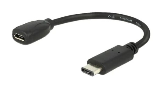 Delock USB-C til Micro-USB 2.0 Adapter 15 cm, Svart Delock USB-C til Micro-USB 2.0 Adapter 15 cm, Svart