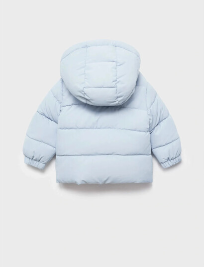 Mango Anorak With Shearling-Effect Hood - Blue - 9-12M Mango Anorak With Shearling-Effect Hood - Blue - 9-12M