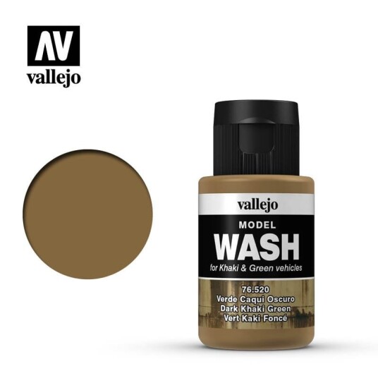 Vallejo Model Wash Dark Khaki Green 35ml