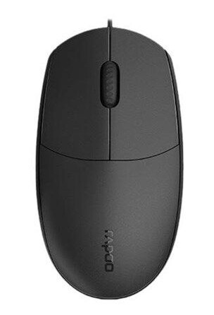 Rapoo N100 Kablet Optisk Trackball Mus - Svart