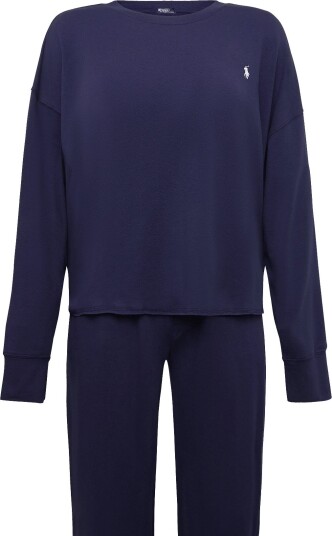 Polo Ralph Lauren Intimates Sweatshirt & Wide Leg Pant Set Navy L