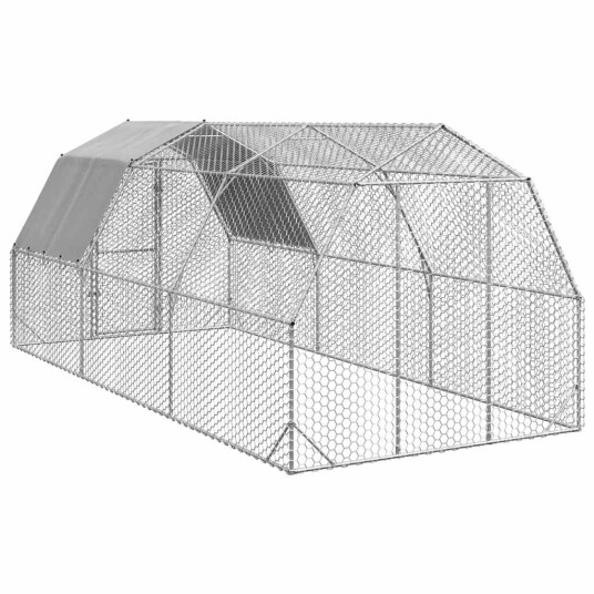 Kyllingløp Med Tak 2.5X6X2.25 M Galvanisert Stål Kyllingløp Med Tak 2.5X6X2.25 M Galvanisert Stål