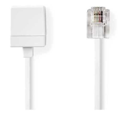 Nedis Telecom 10m Telefonkabel RJ11 Hvit Gullbelagt Flatt Nedis Telecom 10m Telefonkabel RJ11 Hvit Gullbelagt Flatt