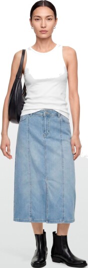 Ganni Soft Cotton Rib Tank Top White L