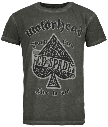 Motörhead T-skjorte - Ace Of Spades - S til 4XL - Herrer - koksgrå