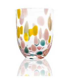 Big Confetti Drikkeglass Rosa/Yellow/Turquoise Big Confetti Drikkeglass Rosa/Yellow/Turquoise