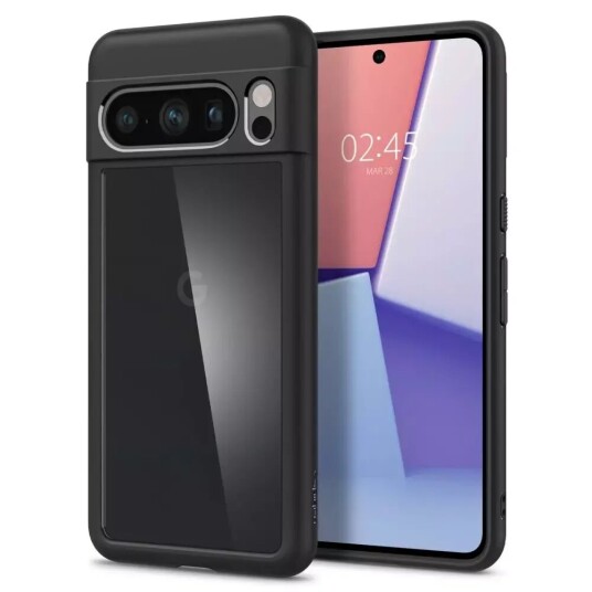 Spigen Ultra Hybrid Mobildeksel for Google Pixel 8 Pro - Gjennomsiktig og Matt Sort