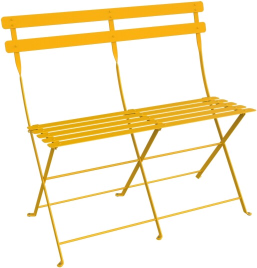 Fermob - Bistro 2-Seater Ottoman, Honey - Utendørs Krakker Og Puffer - Gul - Metall