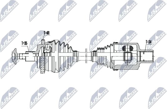 Nty Drivaksel NTY NPW ME 073