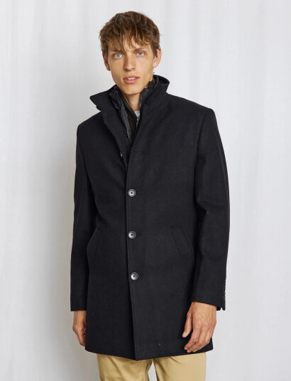 Bruun & Stengade Bs Ontario Slim Fit Coat - Black - XXL