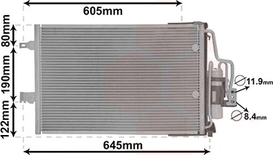 VAN WEZEL 37005369 Kondensator, klimaanlegg VAN WEZEL 37005369 Kondensator, klimaanlegg