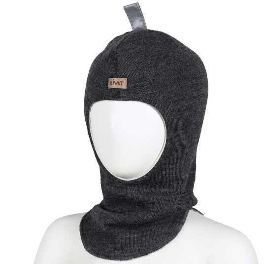 Kivat Balaclava i Ull Med Kivatlogo Koksgrå 0 6 12 mnd