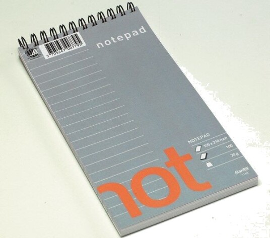 Bantex Not Kladdehefte, 105 X 210, Linjert, Ikke Hullet