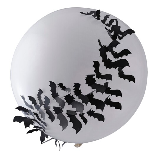Ginger Ray Stor Ballong Hvit med Flaggermus