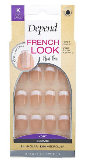 Depend French Look Beige Short Square 24pcs Depend French Look Beige Short Square 24pcs
