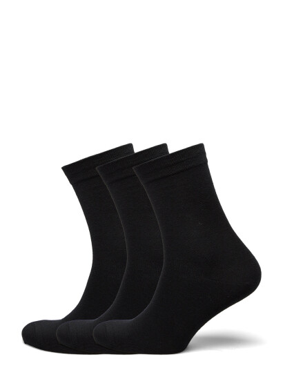 Lindex Sock 3 P Merino Wool Plain - Black - 40/42