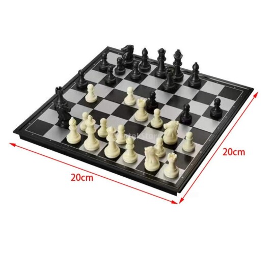 Gameloot Sammenleggbart sjakkspill magnetisk 20 x 20 cm