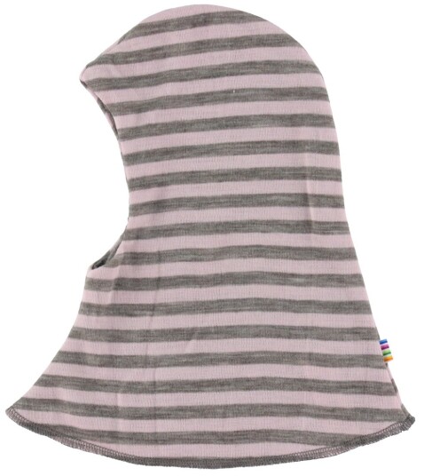 Joha Balaclava Ull Vendbar 2 lags Grå/Rosa Joha 45 cm Balaclava dobbel