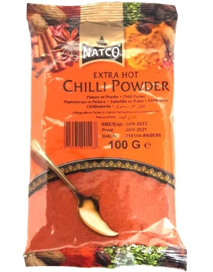 Extra Hot Chili Powder   NATCO 100 gram India