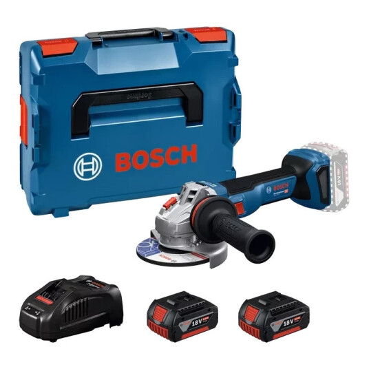 Bosch GWS 18V 11 Vinkelsliper Inkl 2x5 0ah Batterier L Boxx