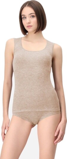Orublu Oroblu perfect line cashmere tank top L beige dame