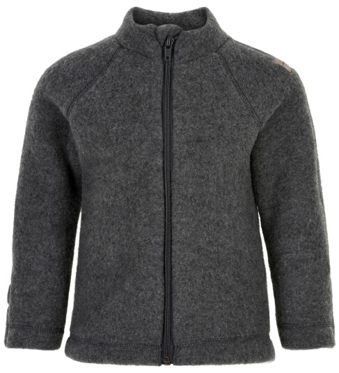 Mikk-line Ull Baby Jakke Anthracite Melange 68
