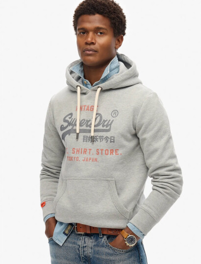 Superdry Vl Heritage Relaxed Hood Grey XXL