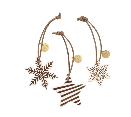 Mette Ditmer GLOBE Christmas stars 3-pack Walnut
