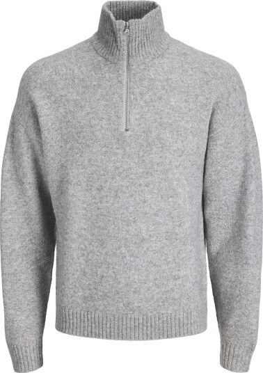 Jack & Jones Jjesoho Ollie Knit Half Zip Sn Grey M