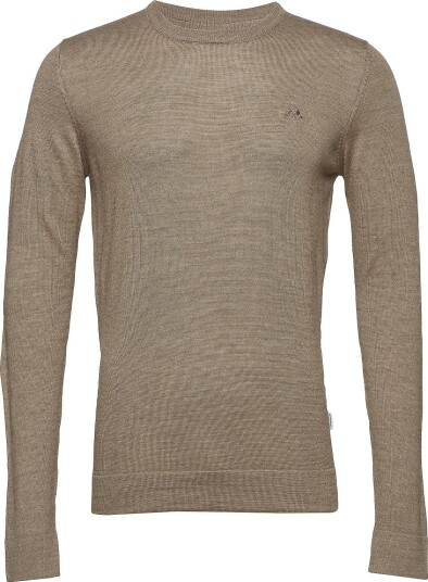 Lindbergh Merino Knit O Neck   Beige   M