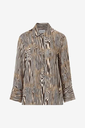 By Malina Skjorte Emaline Slits Detail Shirt Brun