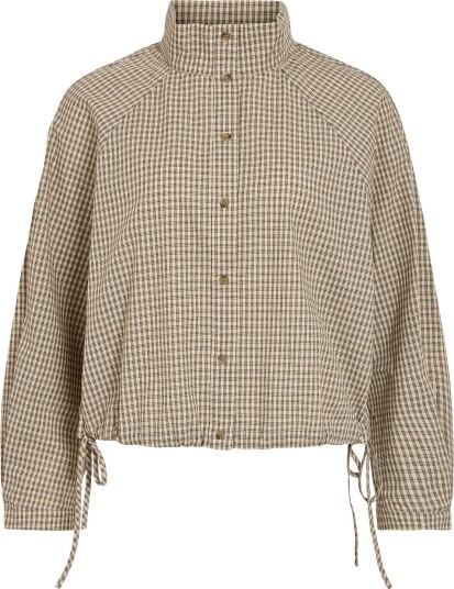 Vila Visalina L/S High Neck Shirt BIRCH 44