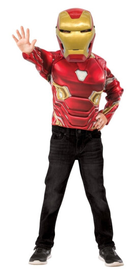 Iron Man Avengers Infinity War Muskuløs Overkrop Med Maske, 4-7 År