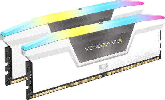 Corsair Vengeance RGB 32GB DDR5-6000 Gaming RAM med CL36 og Dual Channel Hvit Corsair Vengeance RGB 32GB DDR5-6000 Gaming RAM med CL36 og Dual Channel Hvit