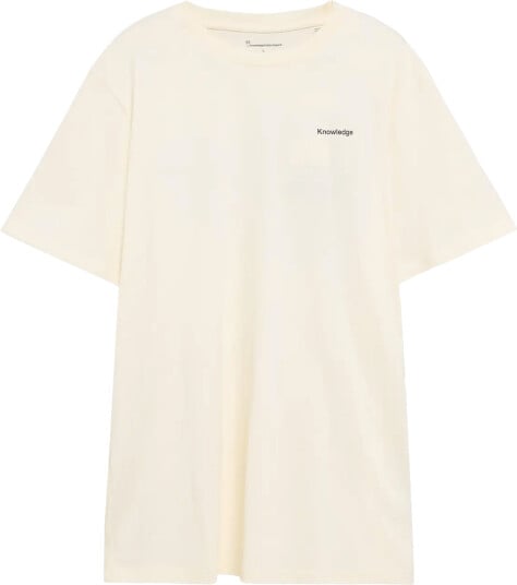 Knowledge Cotton Apparel Back Print T Shirt Cream XXL