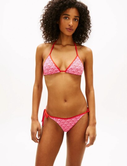 Tommy Hilfiger V Side Tie Print Pink M