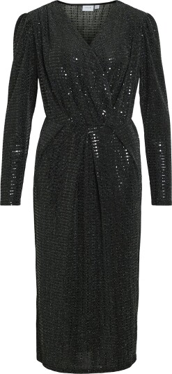Vila Vifeste L/S Midi Dress/R2 - Black - XS Vila Vifeste L/S Midi Dress/R2 - Black - XS