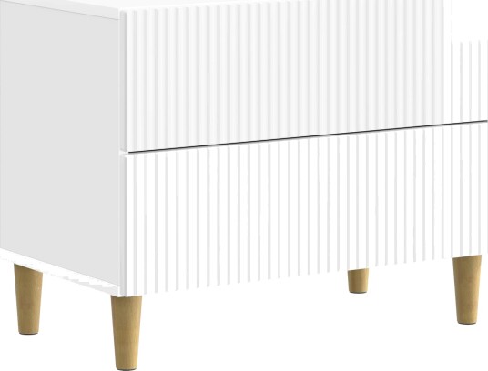  Nattbordskap Høgglans hvit 62 x 34,5 x 48 cm Konstruert tre