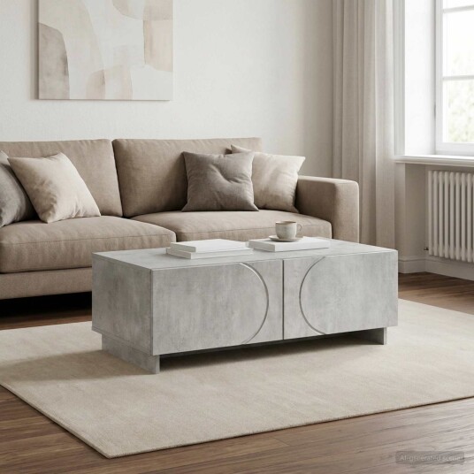 vidaXL Kaffebord Betonggrå 102 x 50,5 x 35 cm Konstruert tre
