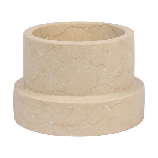 Mette Ditmer Marble lysestake til kubbelys 6,5 cm Sand Mette Ditmer Marble lysestake til kubbelys 6,5 cm Sand